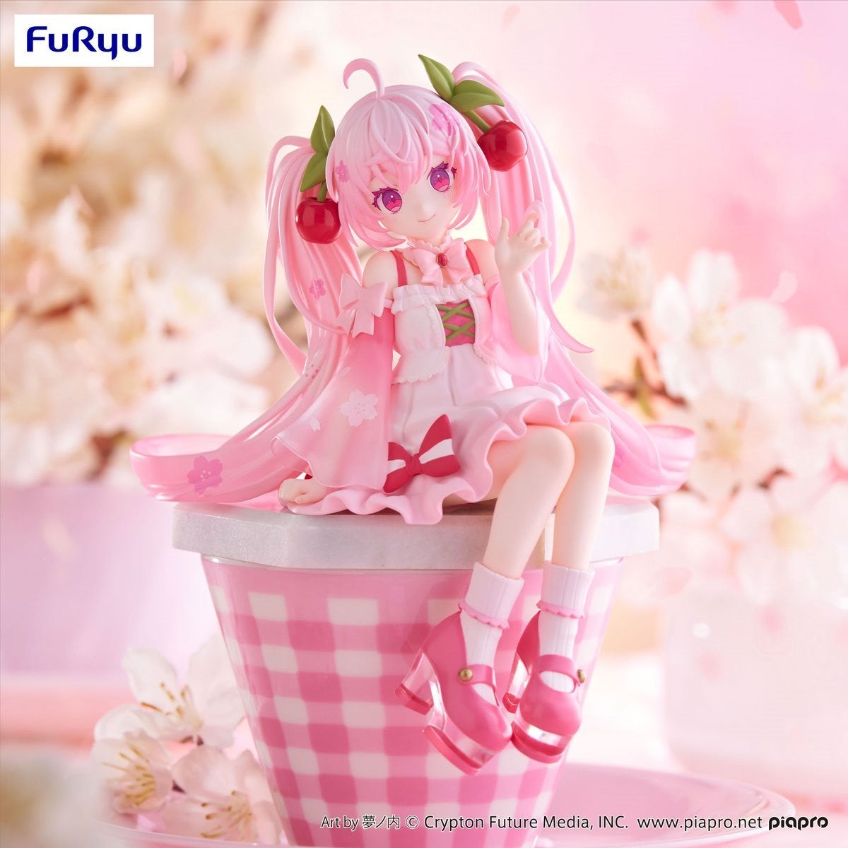 Vocaloid Sakura Miku 2025 Noodle Stopper Statue | Free Shop